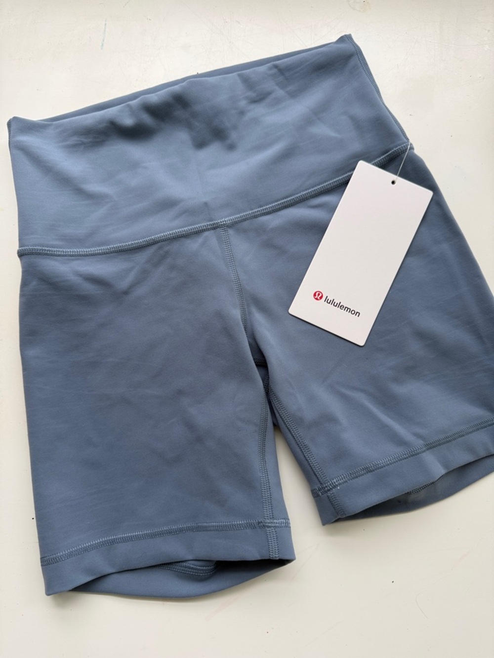 lululemon athletica wunder under train High-Rise Slate Blue Bike Shorts